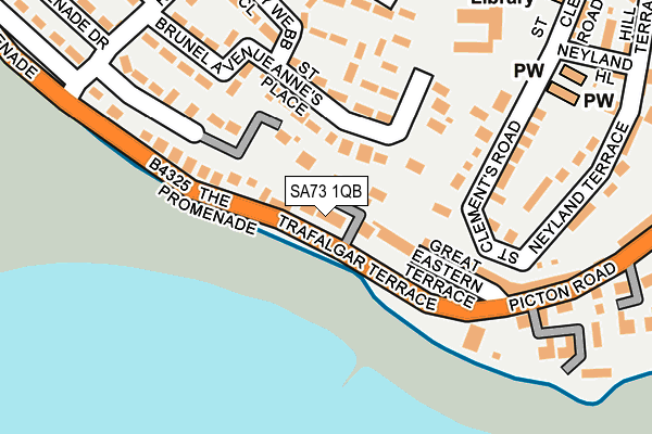 SA73 1QB map - OS OpenMap – Local (Ordnance Survey)