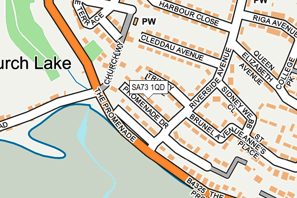 SA73 1QD map - OS OpenMap – Local (Ordnance Survey)