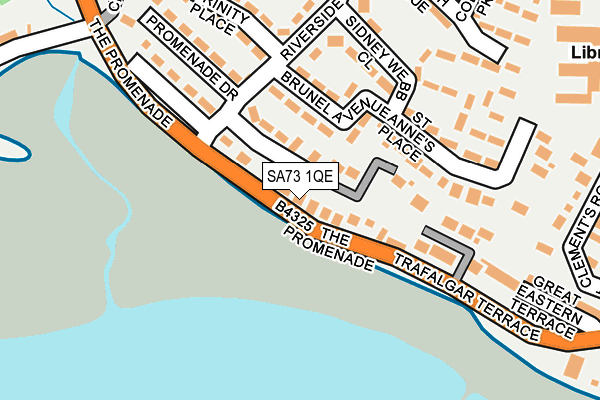 SA73 1QE map - OS OpenMap – Local (Ordnance Survey)