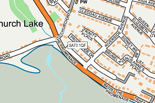 SA73 1QF map - OS OpenMap – Local (Ordnance Survey)