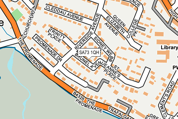 SA73 1QH map - OS OpenMap – Local (Ordnance Survey)
