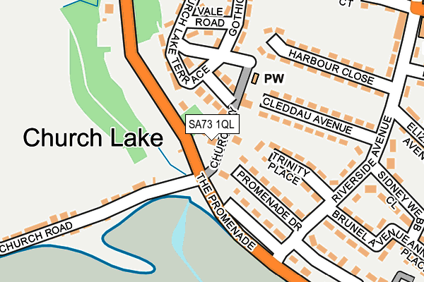 SA73 1QL map - OS OpenMap – Local (Ordnance Survey)