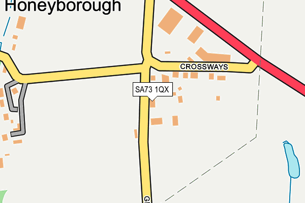 SA73 1QX map - OS OpenMap – Local (Ordnance Survey)