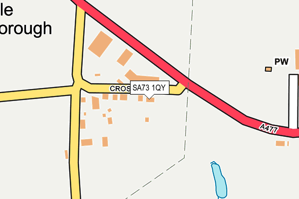 SA73 1QY map - OS OpenMap – Local (Ordnance Survey)