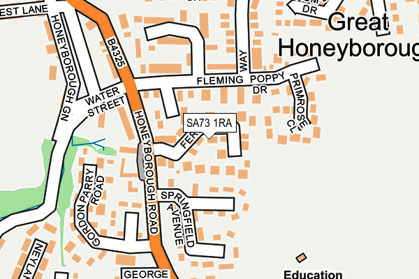 SA73 1RA map - OS OpenMap – Local (Ordnance Survey)