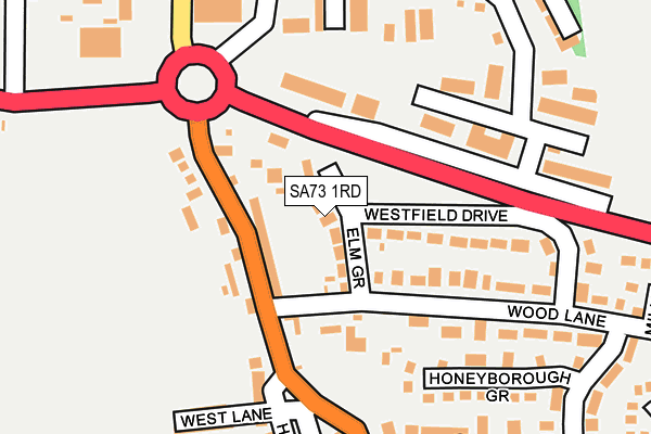 SA73 1RD map - OS OpenMap – Local (Ordnance Survey)