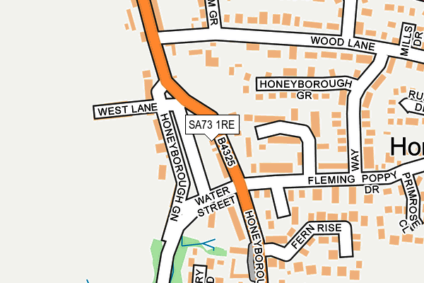 SA73 1RE map - OS OpenMap – Local (Ordnance Survey)