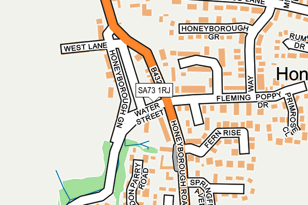 SA73 1RJ map - OS OpenMap – Local (Ordnance Survey)