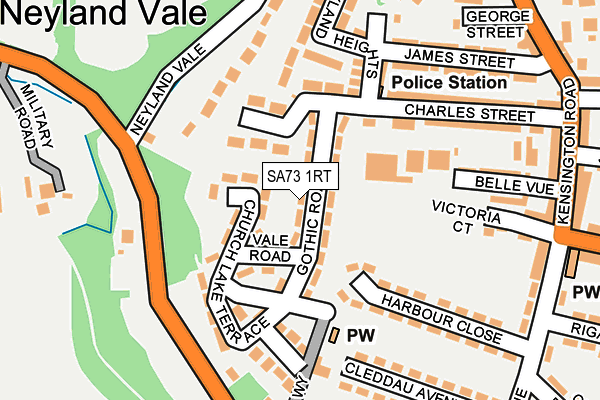 SA73 1RT map - OS OpenMap – Local (Ordnance Survey)