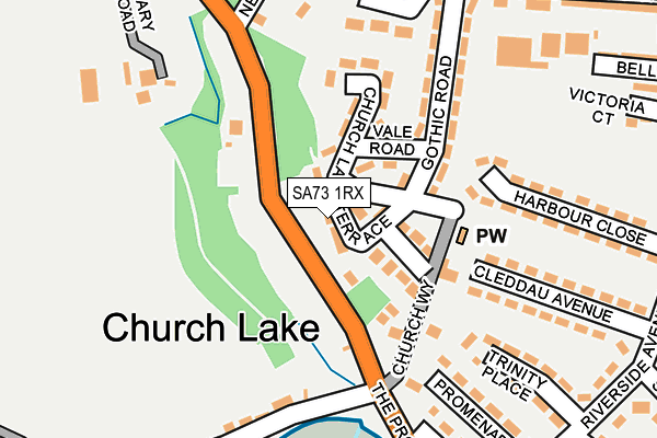 SA73 1RX map - OS OpenMap – Local (Ordnance Survey)