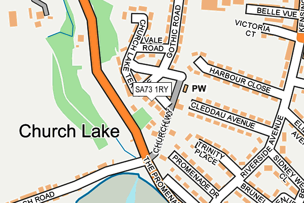 SA73 1RY map - OS OpenMap – Local (Ordnance Survey)