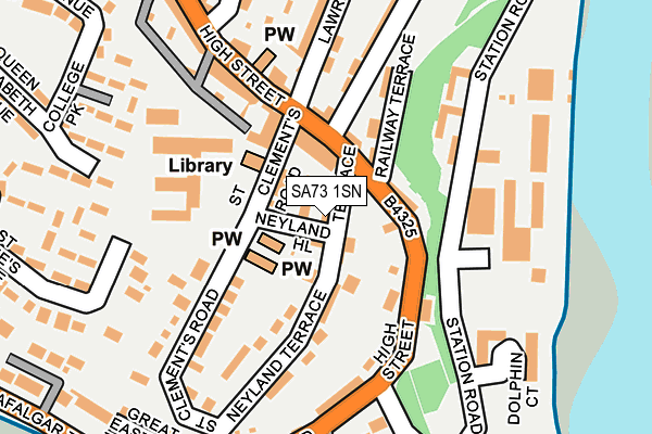 SA73 1SN map - OS OpenMap – Local (Ordnance Survey)