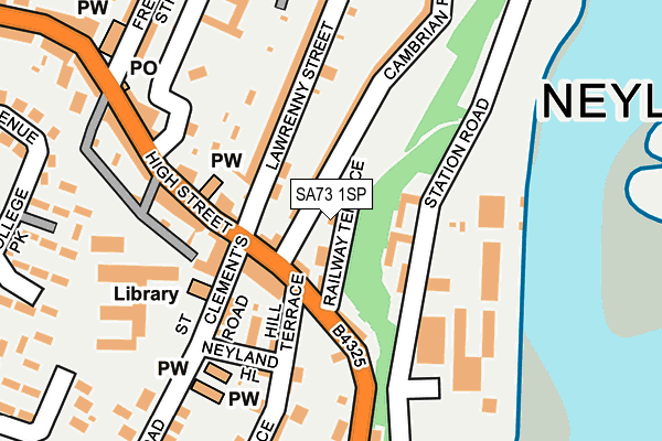 SA73 1SP map - OS OpenMap – Local (Ordnance Survey)