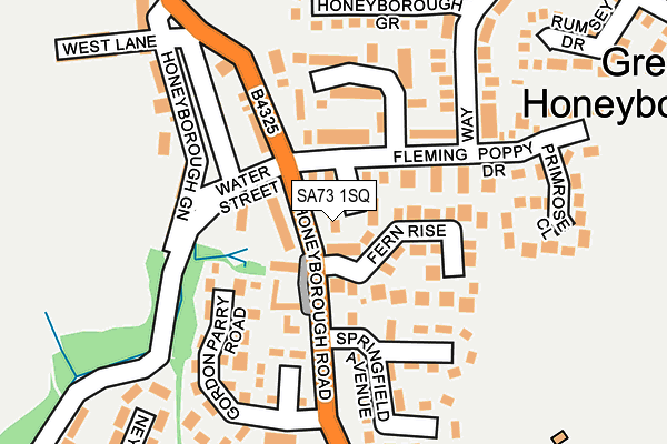 SA73 1SQ map - OS OpenMap – Local (Ordnance Survey)