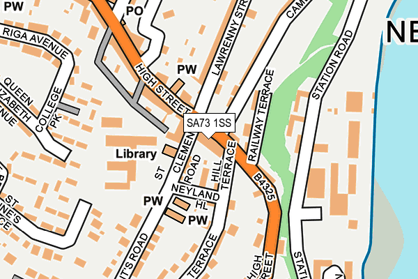 SA73 1SS map - OS OpenMap – Local (Ordnance Survey)