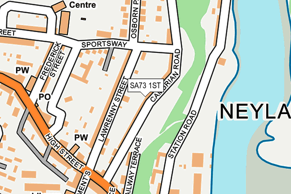 SA73 1ST map - OS OpenMap – Local (Ordnance Survey)