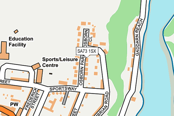 SA73 1SX map - OS OpenMap – Local (Ordnance Survey)