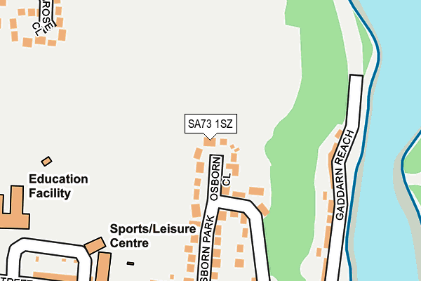 SA73 1SZ map - OS OpenMap – Local (Ordnance Survey)