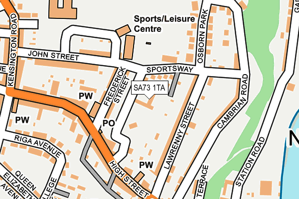 SA73 1TA map - OS OpenMap – Local (Ordnance Survey)