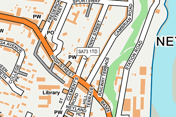 SA73 1TD map - OS OpenMap – Local (Ordnance Survey)