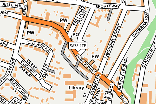 SA73 1TE map - OS OpenMap – Local (Ordnance Survey)
