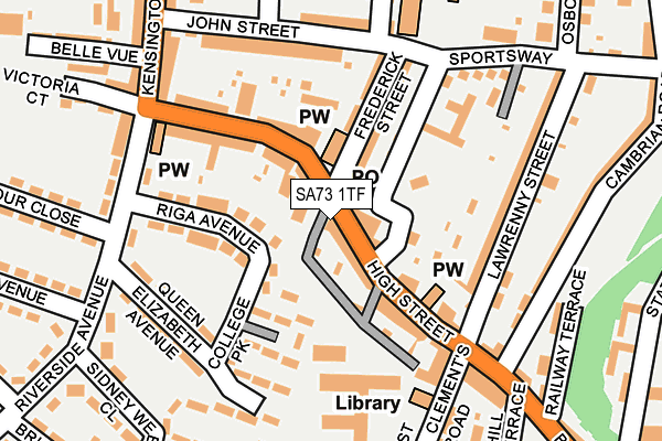 SA73 1TF map - OS OpenMap – Local (Ordnance Survey)