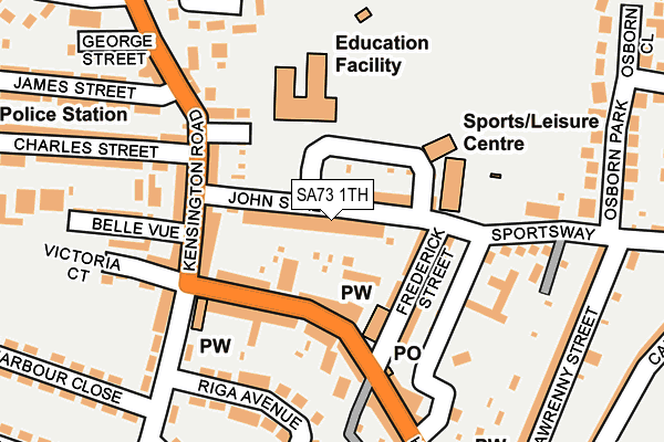 SA73 1TH map - OS OpenMap – Local (Ordnance Survey)