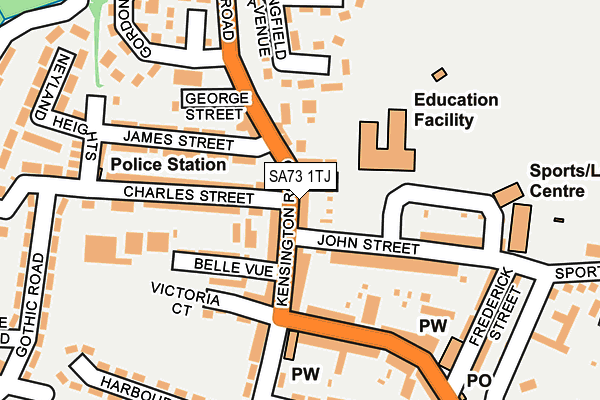 SA73 1TJ map - OS OpenMap – Local (Ordnance Survey)