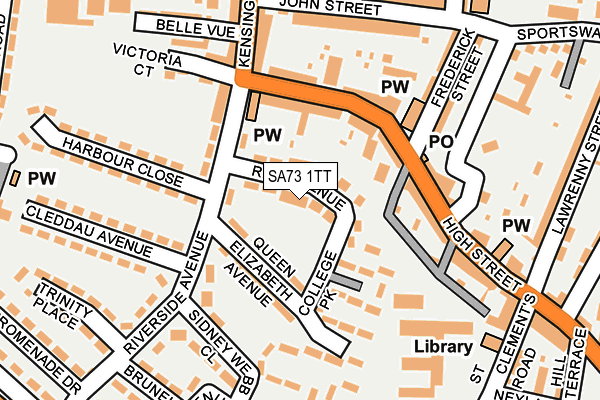 SA73 1TT map - OS OpenMap – Local (Ordnance Survey)