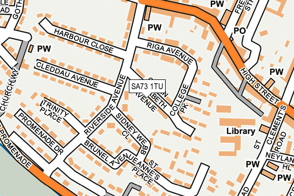 SA73 1TU map - OS OpenMap – Local (Ordnance Survey)