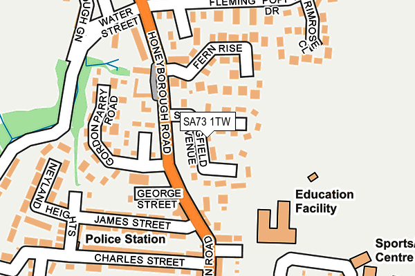 SA73 1TW map - OS OpenMap – Local (Ordnance Survey)