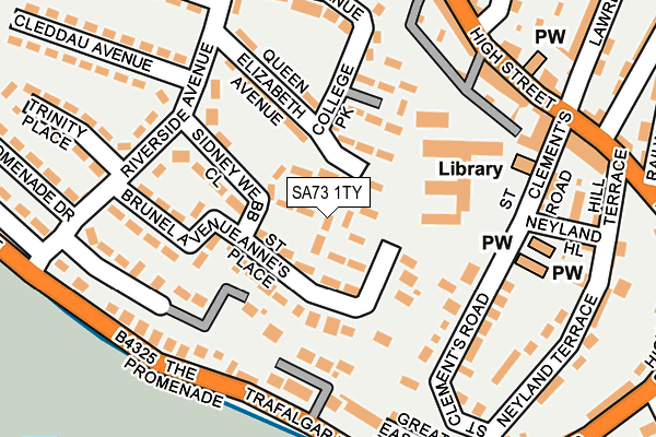 SA73 1TY map - OS OpenMap – Local (Ordnance Survey)