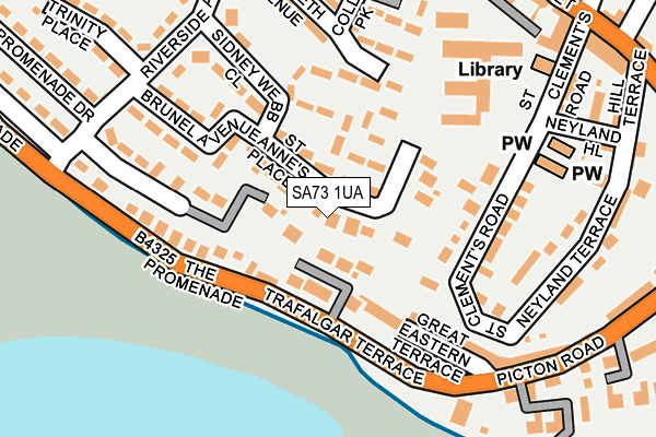 SA73 1UA map - OS OpenMap – Local (Ordnance Survey)