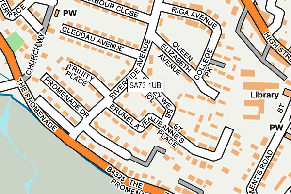 SA73 1UB map - OS OpenMap – Local (Ordnance Survey)