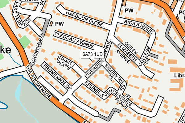 SA73 1UD map - OS OpenMap – Local (Ordnance Survey)