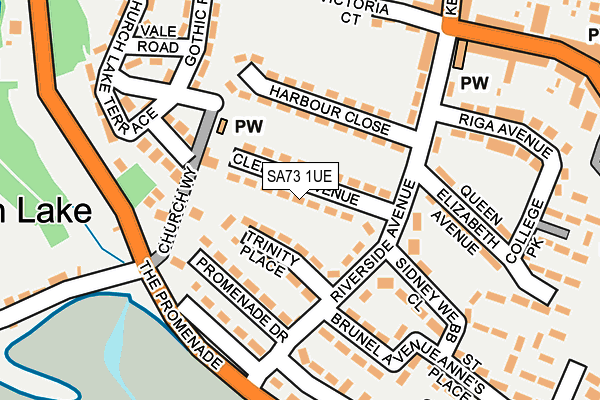 SA73 1UE map - OS OpenMap – Local (Ordnance Survey)