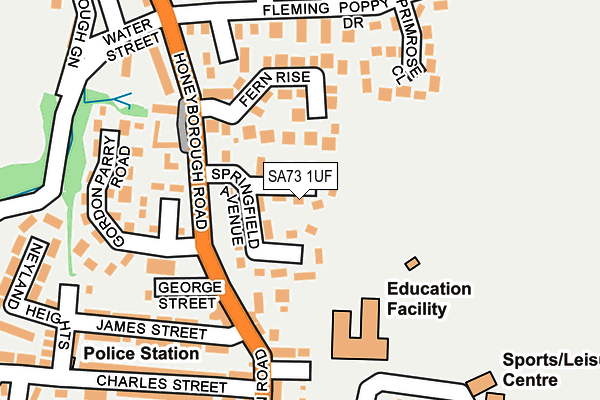 SA73 1UF map - OS OpenMap – Local (Ordnance Survey)