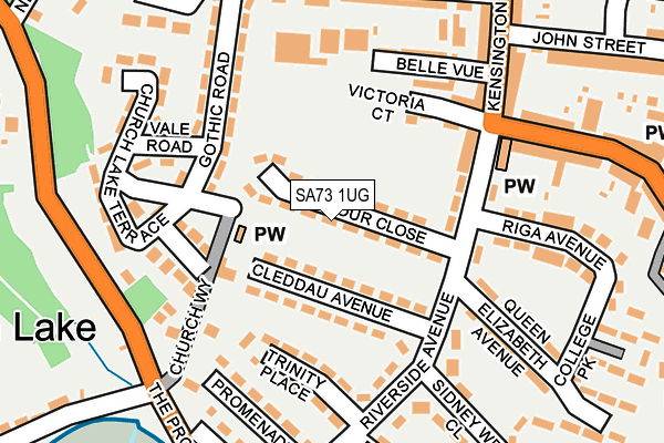 SA73 1UG map - OS OpenMap – Local (Ordnance Survey)