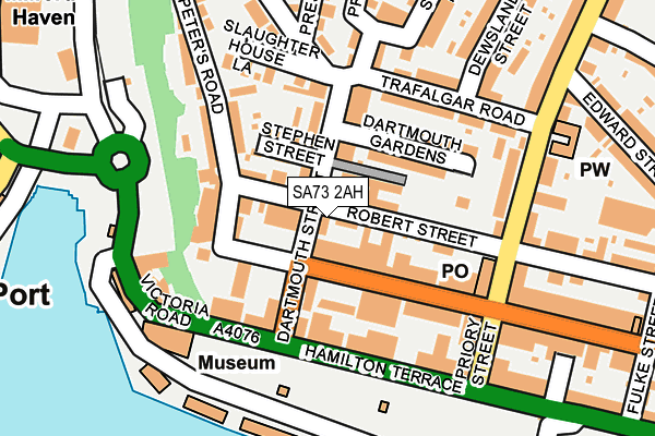 SA73 2AH map - OS OpenMap – Local (Ordnance Survey)