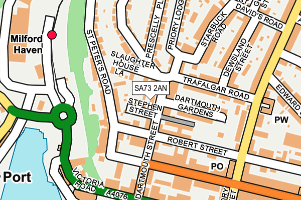 SA73 2AN map - OS OpenMap – Local (Ordnance Survey)