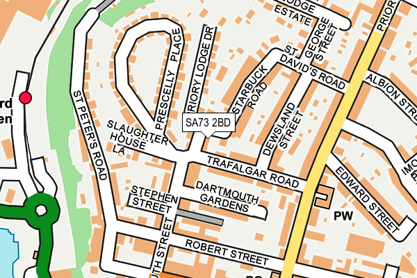 SA73 2BD map - OS OpenMap – Local (Ordnance Survey)