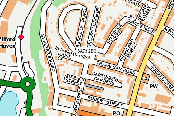 SA73 2BG map - OS OpenMap – Local (Ordnance Survey)