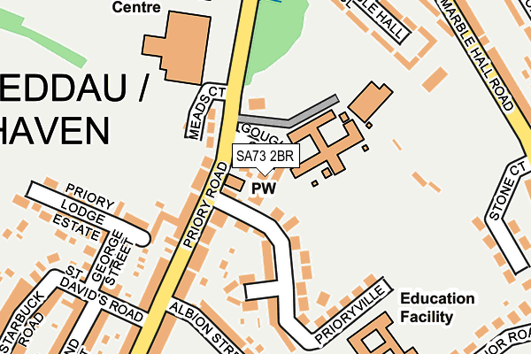 SA73 2BR map - OS OpenMap – Local (Ordnance Survey)