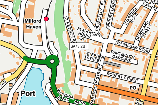 SA73 2BT map - OS OpenMap – Local (Ordnance Survey)