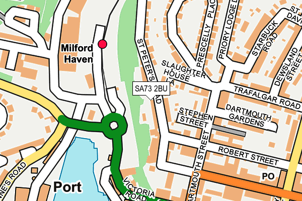 SA73 2BU map - OS OpenMap – Local (Ordnance Survey)