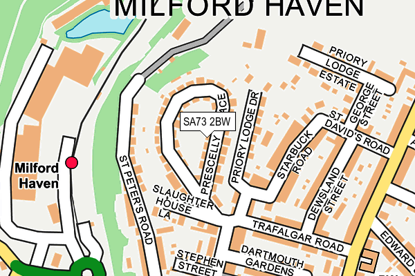 SA73 2BW map - OS OpenMap – Local (Ordnance Survey)