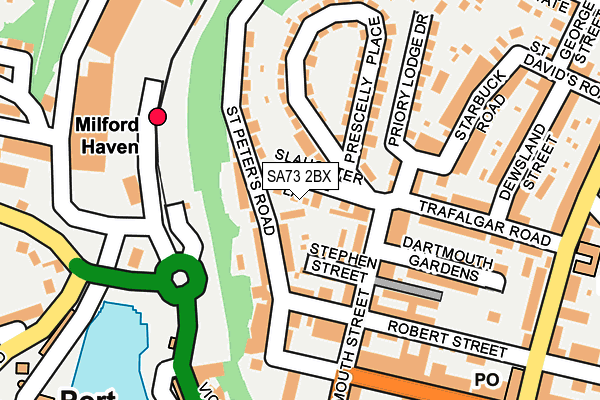 SA73 2BX map - OS OpenMap – Local (Ordnance Survey)