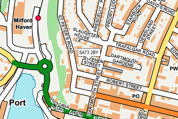 SA73 2BY map - OS OpenMap – Local (Ordnance Survey)