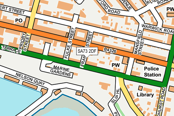 SA73 2DF map - OS OpenMap – Local (Ordnance Survey)