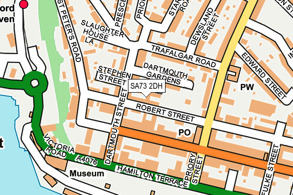 SA73 2DH map - OS OpenMap – Local (Ordnance Survey)